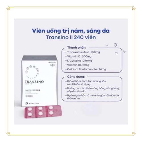 Viên uống Trị Nám Transino Whitening Nhật Bản 240 viên