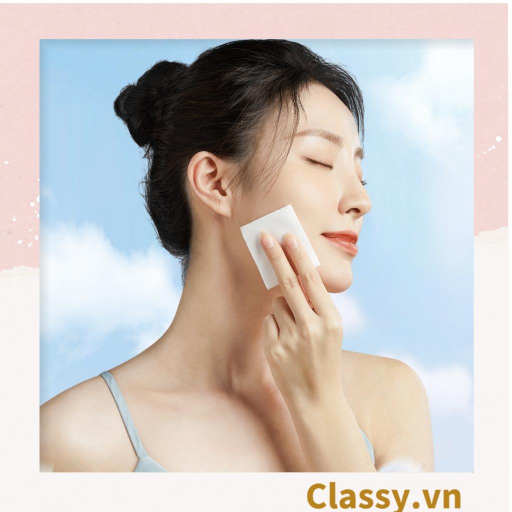 Bông Tẩy Trang Cotton Pads Classy chất liệu Cotton bỏ túi du lịch tiện lợi 50 miếng, 80 miếng và 120 miếng PK1684