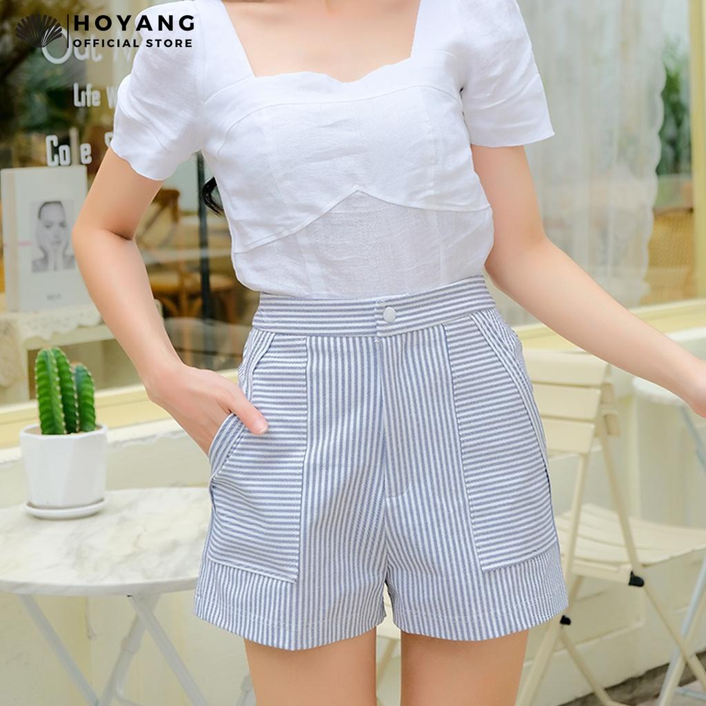 Quần Short Kẻ Co Giãn Năng Động HOYANG QSHY14