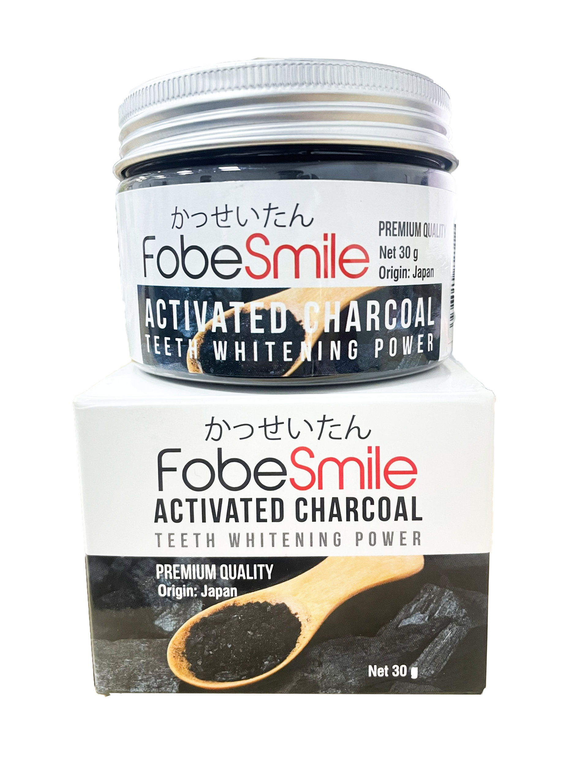 Bột Than Hoạt Tính Trắng Răng Sạch Mãng Bám Fobe Smile - Hũ 30 gram