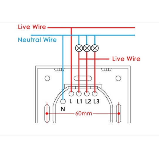 Công Tắc Thông Minh Wifi sử ụng APP SmartLife Cảm Ứng 1-2-3-4 Nút Hình Chữ Nhật Điều Khiển Từ Xa