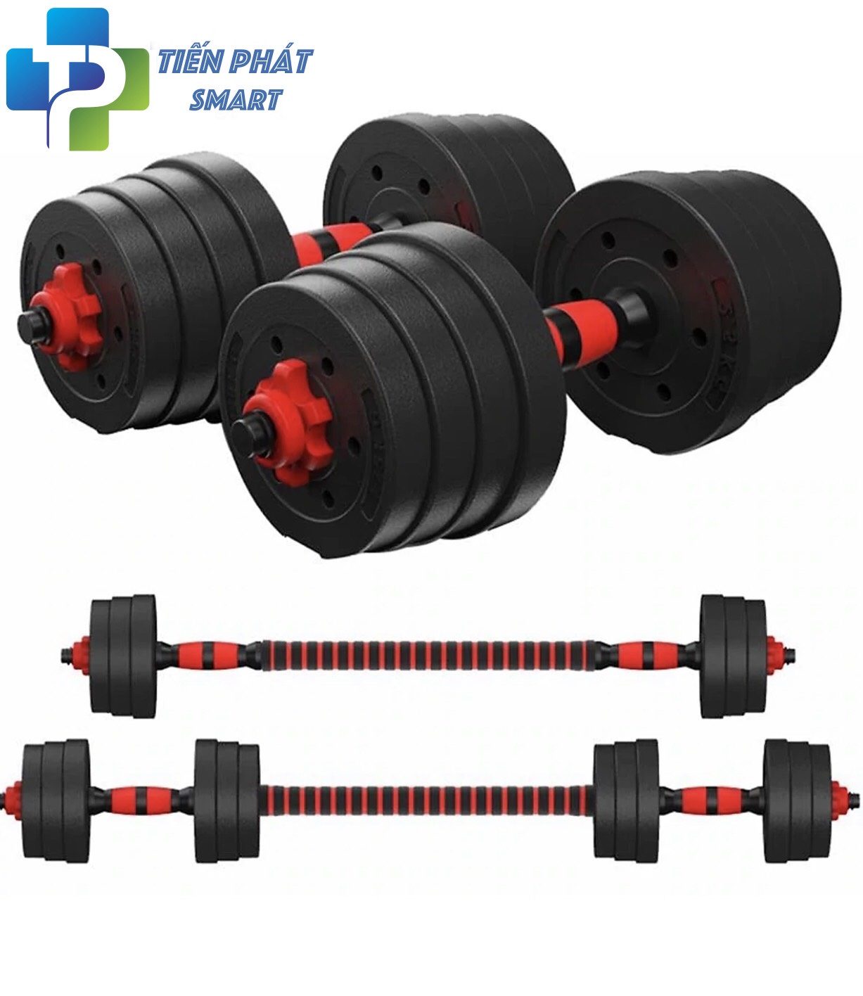 Tạ Tay + Tạ Đẩy kết hợp , 40kg bộ sản phẩm