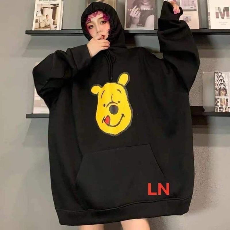 Áo hoodie logo gấu vàng lưỡi đỏ DA6