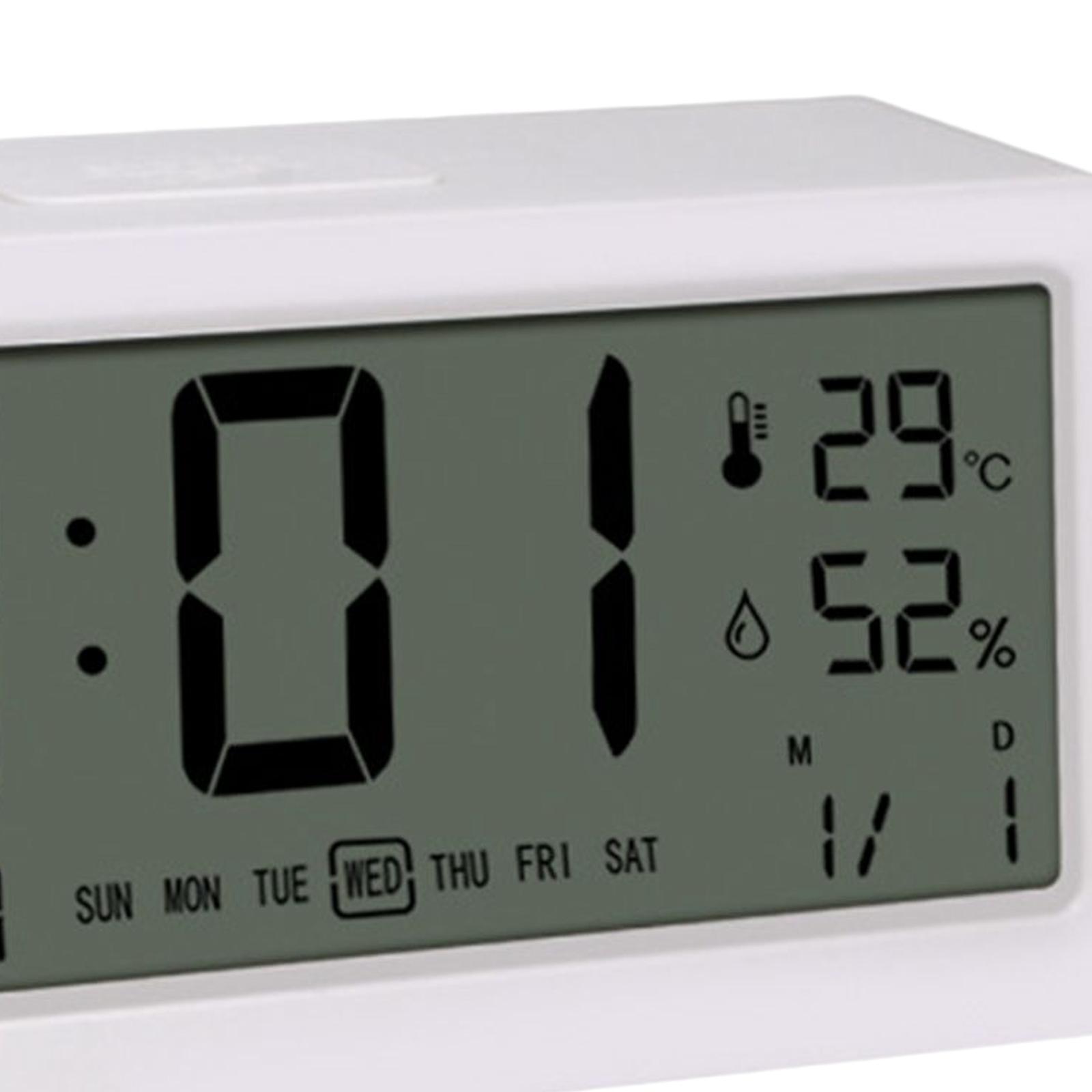 Digital Alarm Clock Temperature Humidity Display for Kids Tabletop Bedroom