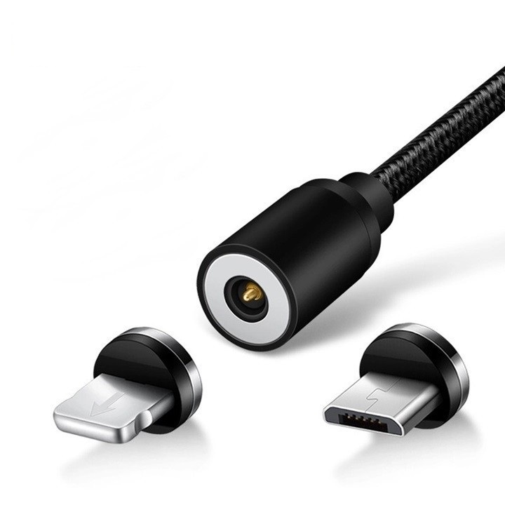 Cáp Sạc Từ Hít Nam Châm 2.4A Elough Model E360 2in1 Lightning Và MicroUSB Chính Hãng Phân Phối