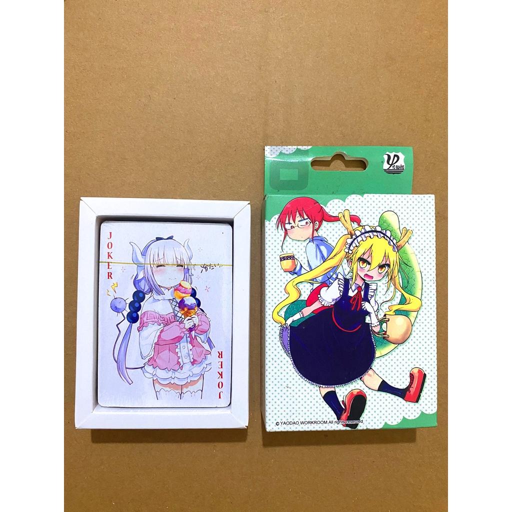Miss Kobayashi's Dragon Maid cô hầu rồng Bộ thẻ bài in hình 54 lá khác nhau