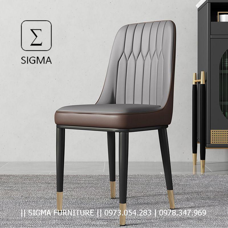 SIGMA FURNITURE - Ghế MONET nhập khẩu, khung kim loại chắc chắn, đệm bọc da cao cấp