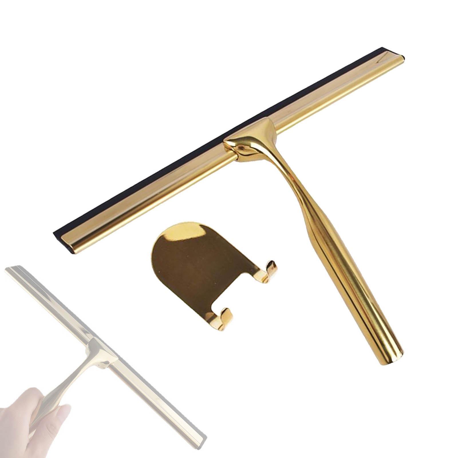 Glass Wiper with Hook Holder Water Scraper for Windows Bathroom Sink