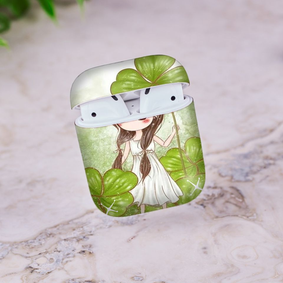 Miếng dán skin chống bẩn cho tai nghe AirPods in hình Chibi đẹp - Chib024 (bản không dây 1 và 2