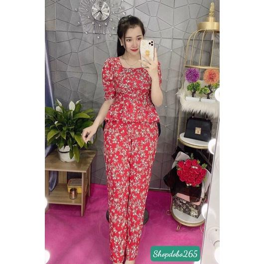 Đồ bộ nữ,đồ ngủ,đồ bộ mặc nhà vải lụa hoa nhí thời trang.