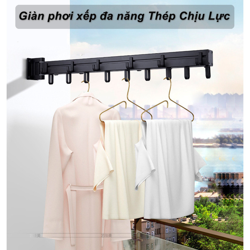 Giàn Phơi Ban Công Xếp Đa Năng Thép Chịu Lực 100kg