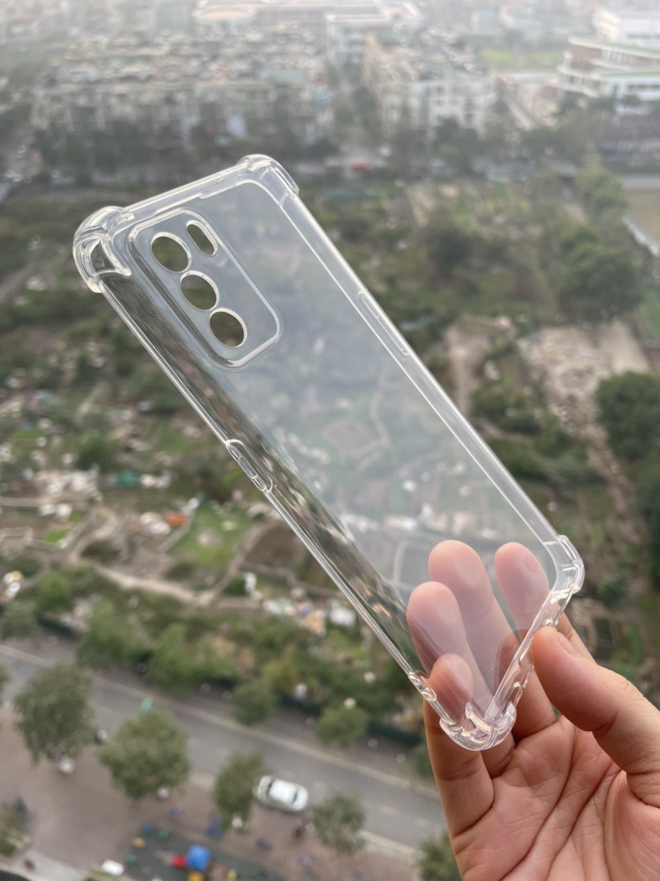 Ốp lưng cho Oppo Reno 6Z 5G dẻo trong chống sốc 4 góc khoét mắt bảo vệ camera