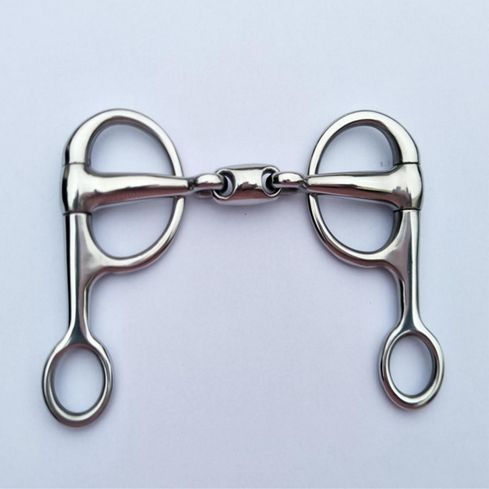 2 Rings Rings Snaffle Bits Gear Equestrian Accessories Durable Lightweight Horse Sports Horse Rings Bit Horse Riding Snaffle for Outdoor Sports