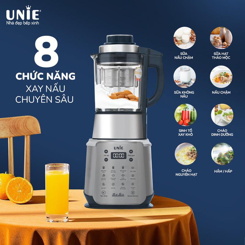 Máy làm sữa hạt Unie V9S, công suất 1800W, dung tích 1.75L, tự làm sạch sấy cối thủy tinh chịu nhiệt -Unie Official Store- Hàng chính hãng