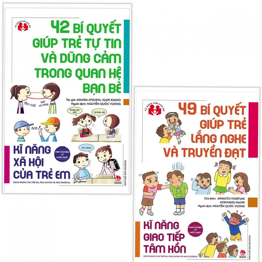 Combo 2q Kỹ Năng: Kĩ Năng Xã Hội Của Trẻ Em - 42 Bí Quyết Giúp Trẻ Tự Tin Và Dũng Cảm Trong Quan Hệ Bạn Bè + Kĩ Năng Giao Tiếp Tâm Hồn - 49 Bí Quyết Giúp Trẻ Lắng Nghe Và Truyền Đạt (Kinh Nghiệm Từ Nước Nhật) + Tặng kèm bookmark Happy Life