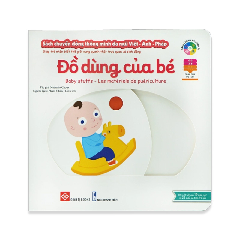 Sách Chuyển Động Thông Minh Đa Ngữ Việt - Anh - Pháp Đồ Dùng Của Bé