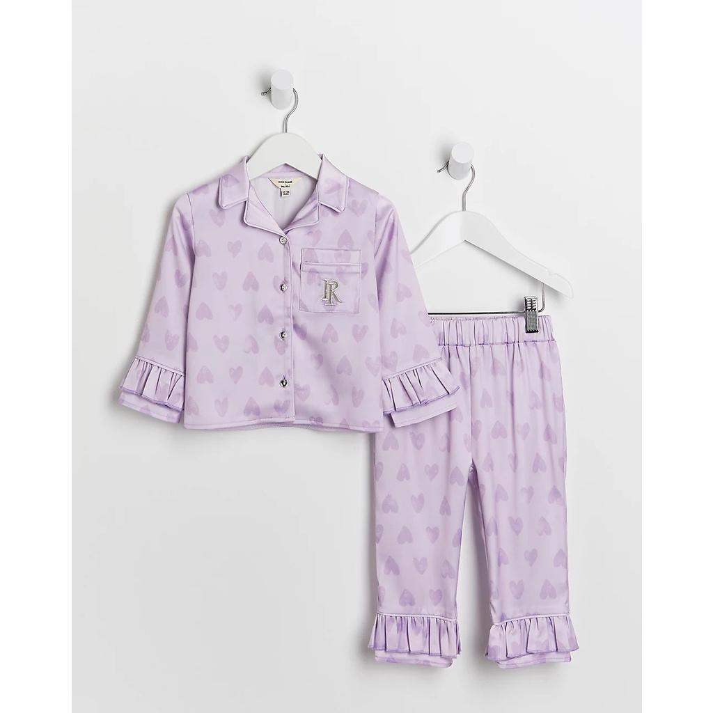 Set bộ dài tay bé gái River Uk săn sale sz 5-6 Y