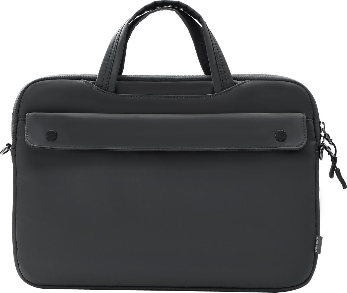 Túi xách chống nước Baseus Basics Series 16&quot; inch Shoulder Computer Bag - Màu đen xám - Hàng chính hãng