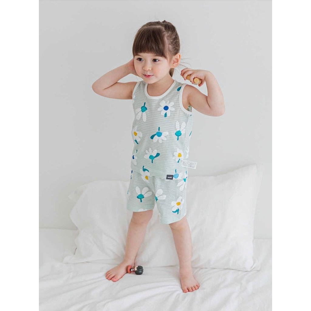 BỘ BA LỖ CAO CẤP BÉ GÁI NỘI ĐỊA HÀN, CHẤT COTTON GIẤY ORGANIC, MẪU HOA