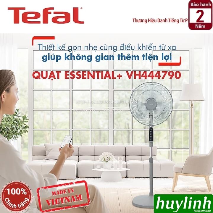 Quạt đứng có điều khiển từ xa Tefal Essential VH444790, màu xám- Hàng chính hãng