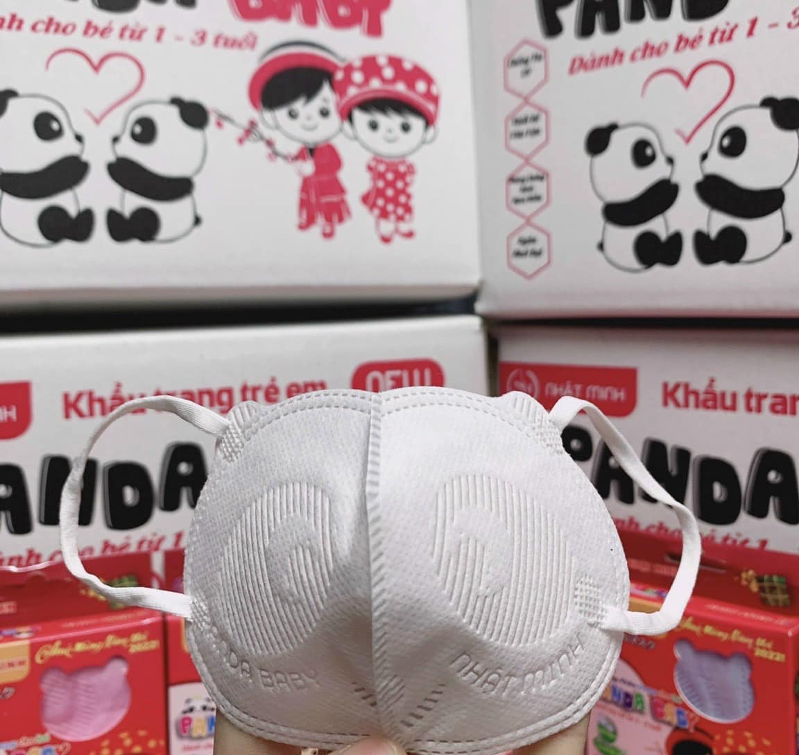 Khẩu trang sơ sinh mầm chồi lá Panda Baby cho bé 6-24 tháng