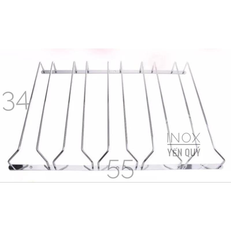 GIÁ KỆ ĐỠ TREO LY 5 HÀNG SÂU 34 BẮT TRẦN TỦ BÓNG ĐẸP