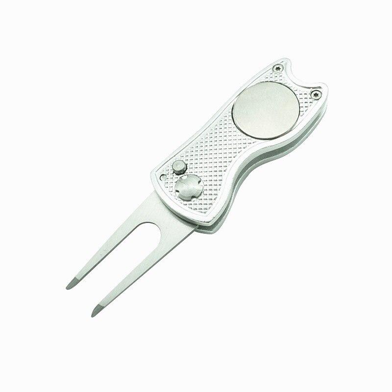 2020 New Mini Foldable Golf Divot Tool Marker Pitch Cleaner Golf Pitchfork Putting Green Fork Golf Ball Tools Golf Accessories