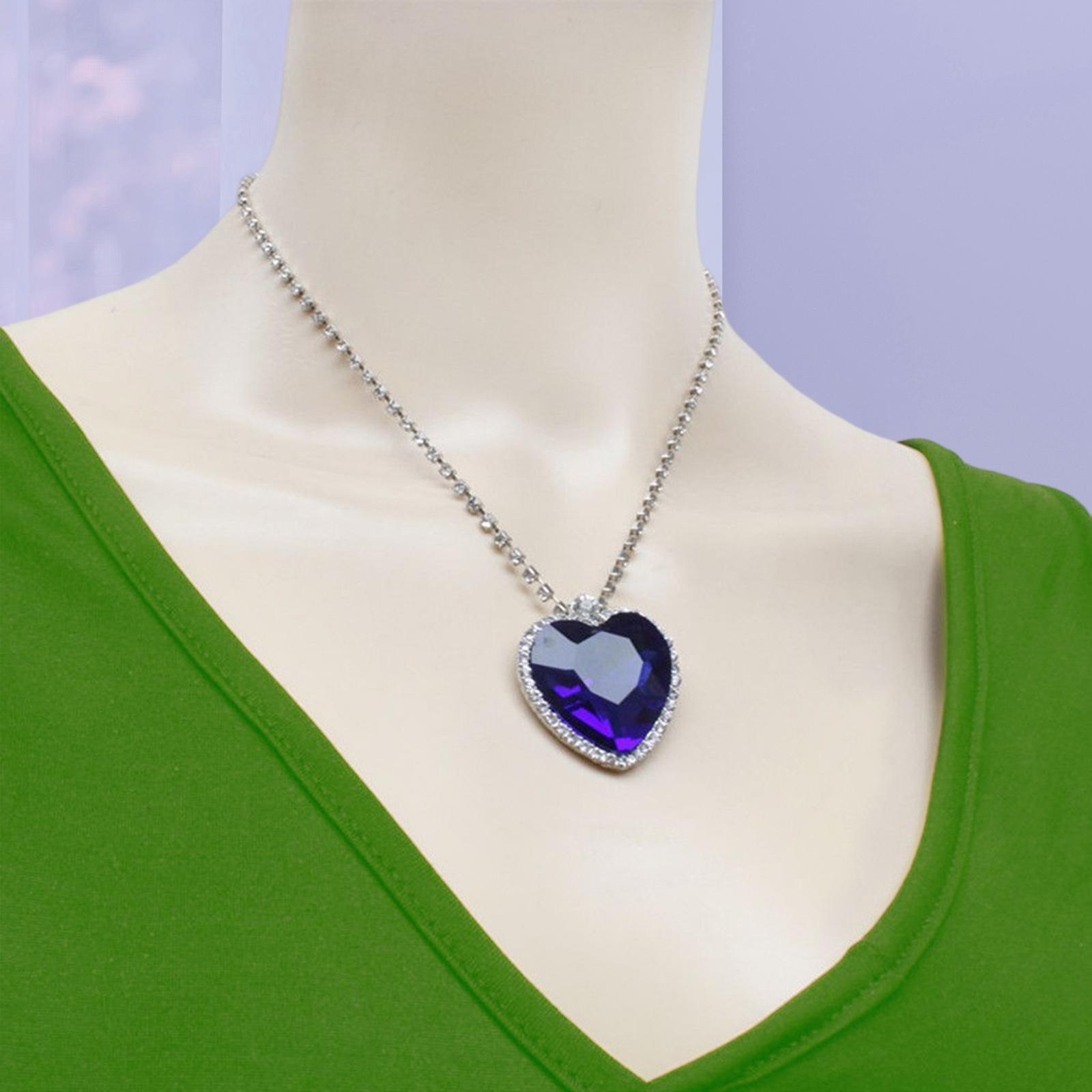 Crystal Pendant Necklace Titanic Heart Of The Necklace Valentines Gift