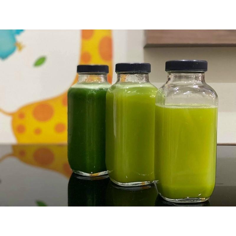 Chai thuỷ tinh đựng sữa hạt vai vuông nắp nhựa chống gỉ sét