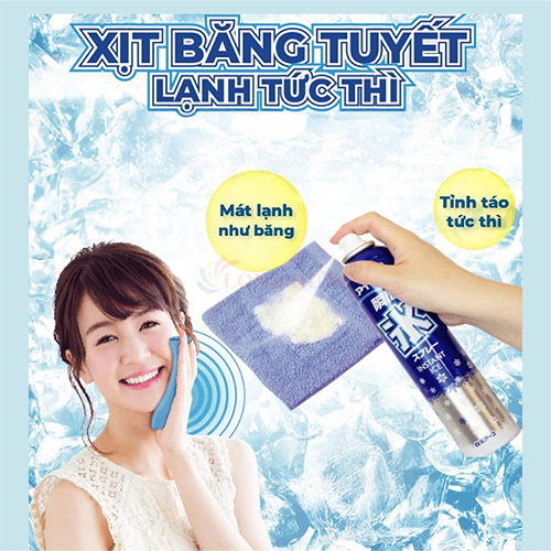 Xịt băng tuyết làm lạnh khăn tay tức thì Hakugen Earth Ice Non (230ml) - Hàng chính hãng