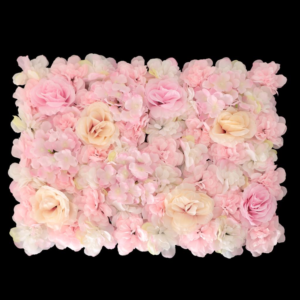 Artificial Silk Flower Wall Panel Home Shop DIY Hanging Wedding Venue Decor