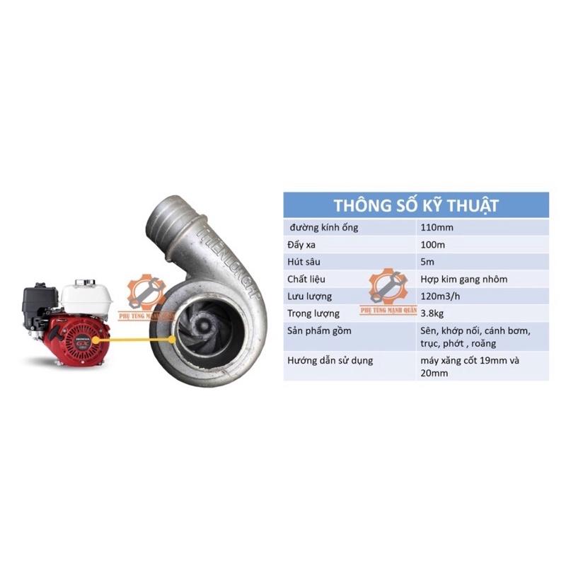 Trọn bộ sên máy bơm nước 152F, GX100,168F, 170F, GX200 motor 750