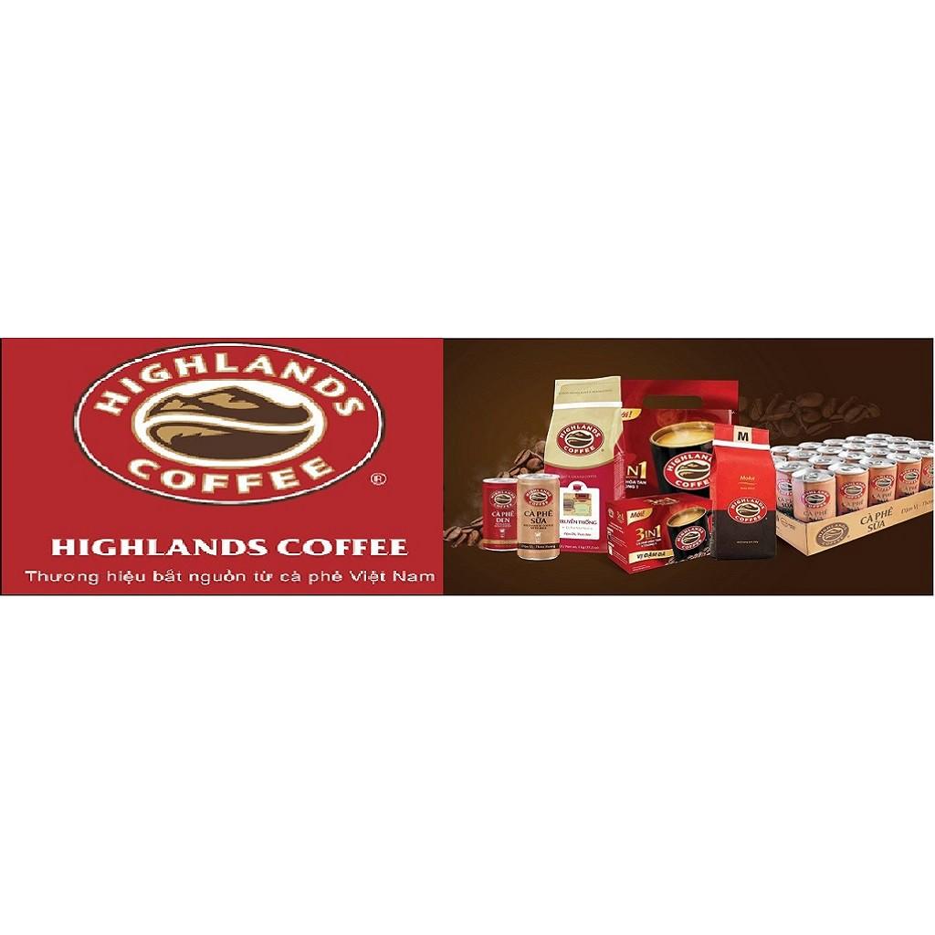 Thùng 12 gói Cà phê Rang xay Truyền thống Highland Coffee 200g