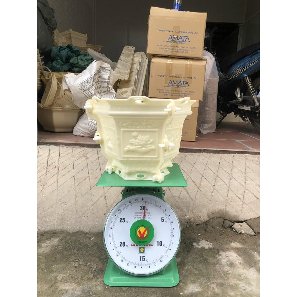 Khuôn chậu ABS lục giác rộng 25cm có lòng trong