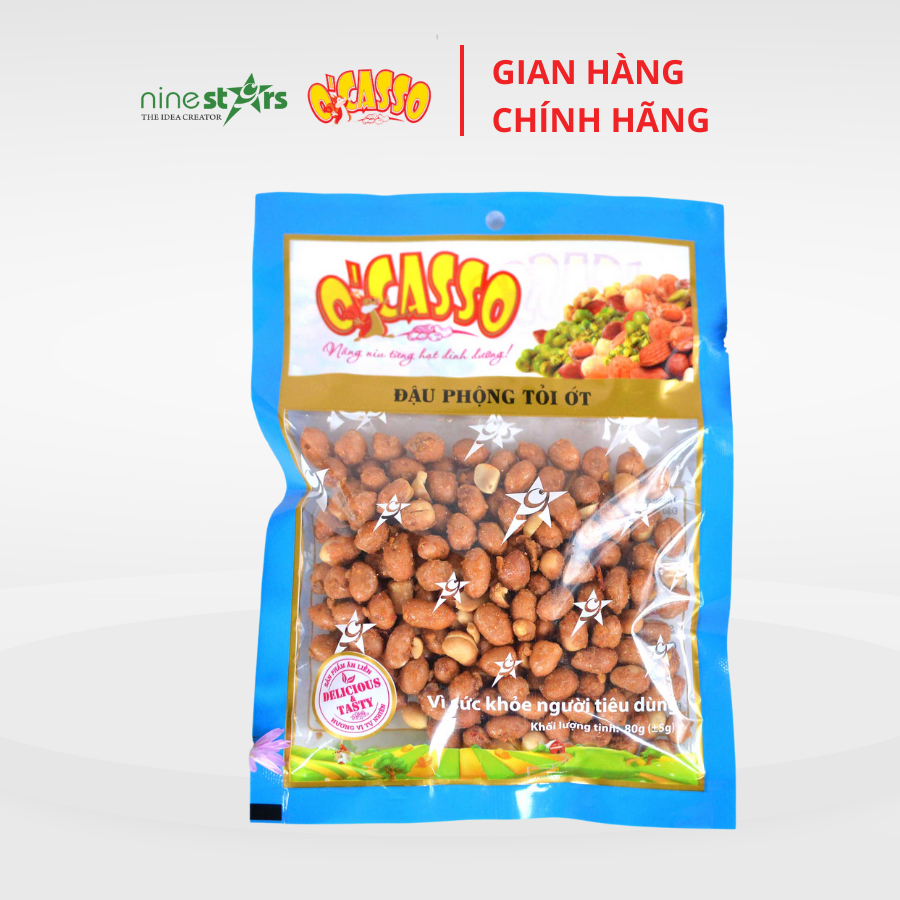 Đậu phộng tỏi ớt O'Casso Gói 80g