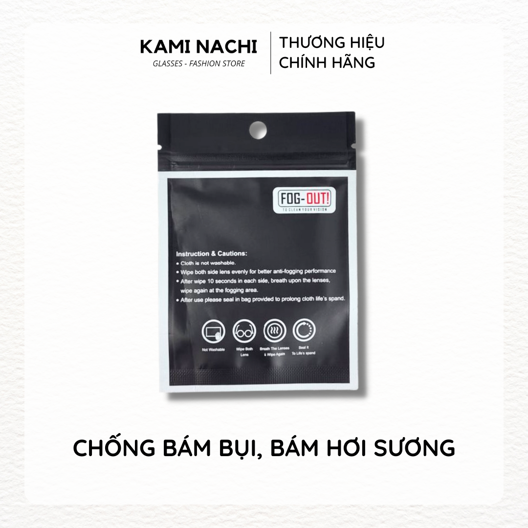 Khăn nano lau kính chính hãng loại 1 KAMI NACHI - Chống bám hơi nước, chống mờ sương cho kính