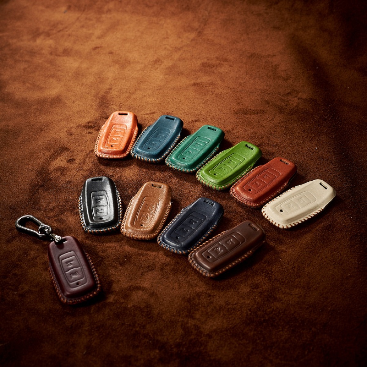 Bao da chìa khóa xe máy SH150i/ SH350i da bò thật sang trọng tặng móc khóa - hàng chính hãng