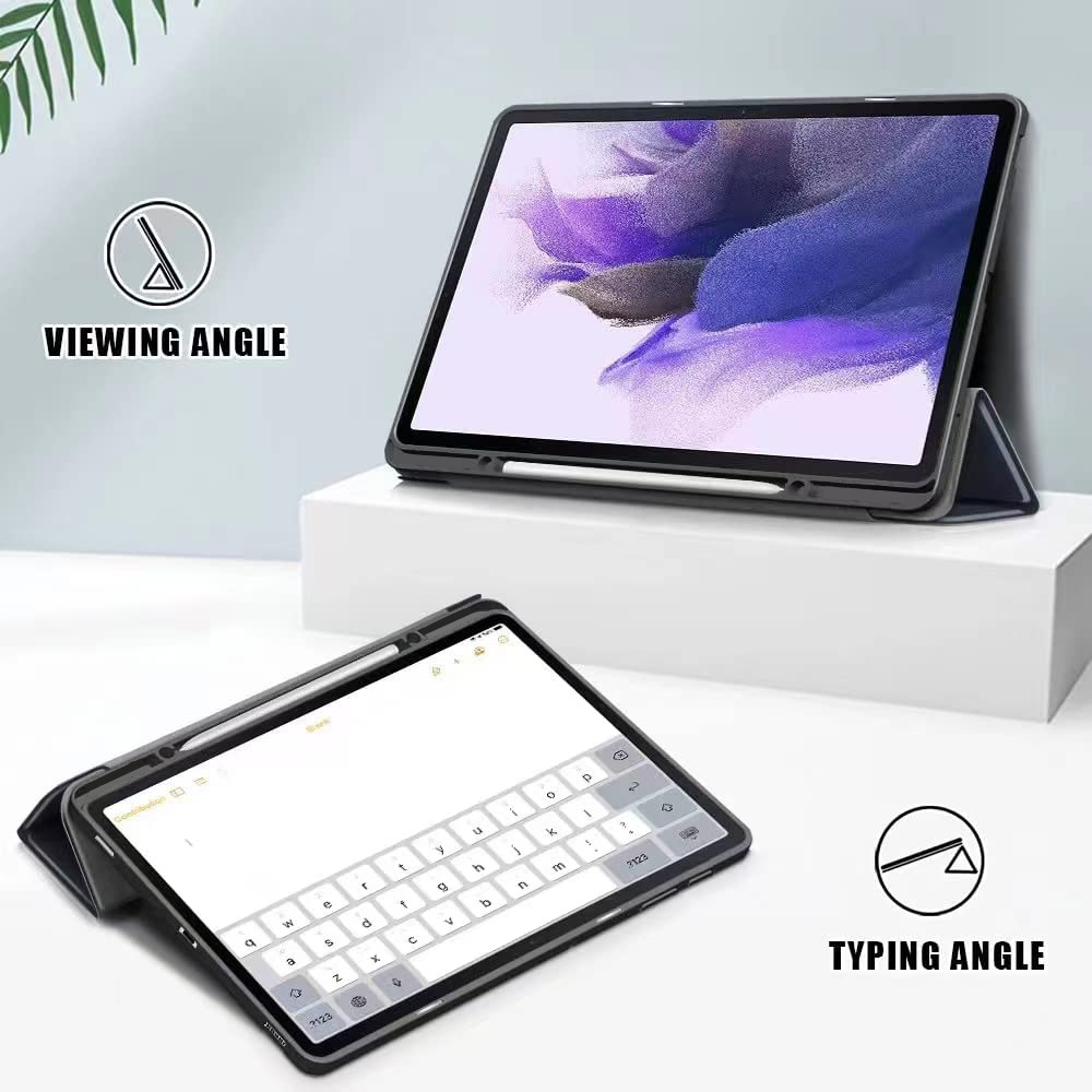 Bao Da Flip Cover Chống Sốc Dành Cho Samsung Galaxy Tab S9 , Tab S9 Plus và Tab S9 Ultra Có Ngăn Đựng Bút Tiện Lợi, hỗ trợ đóng mở màn hình - Hàng Nhập Khẩu
