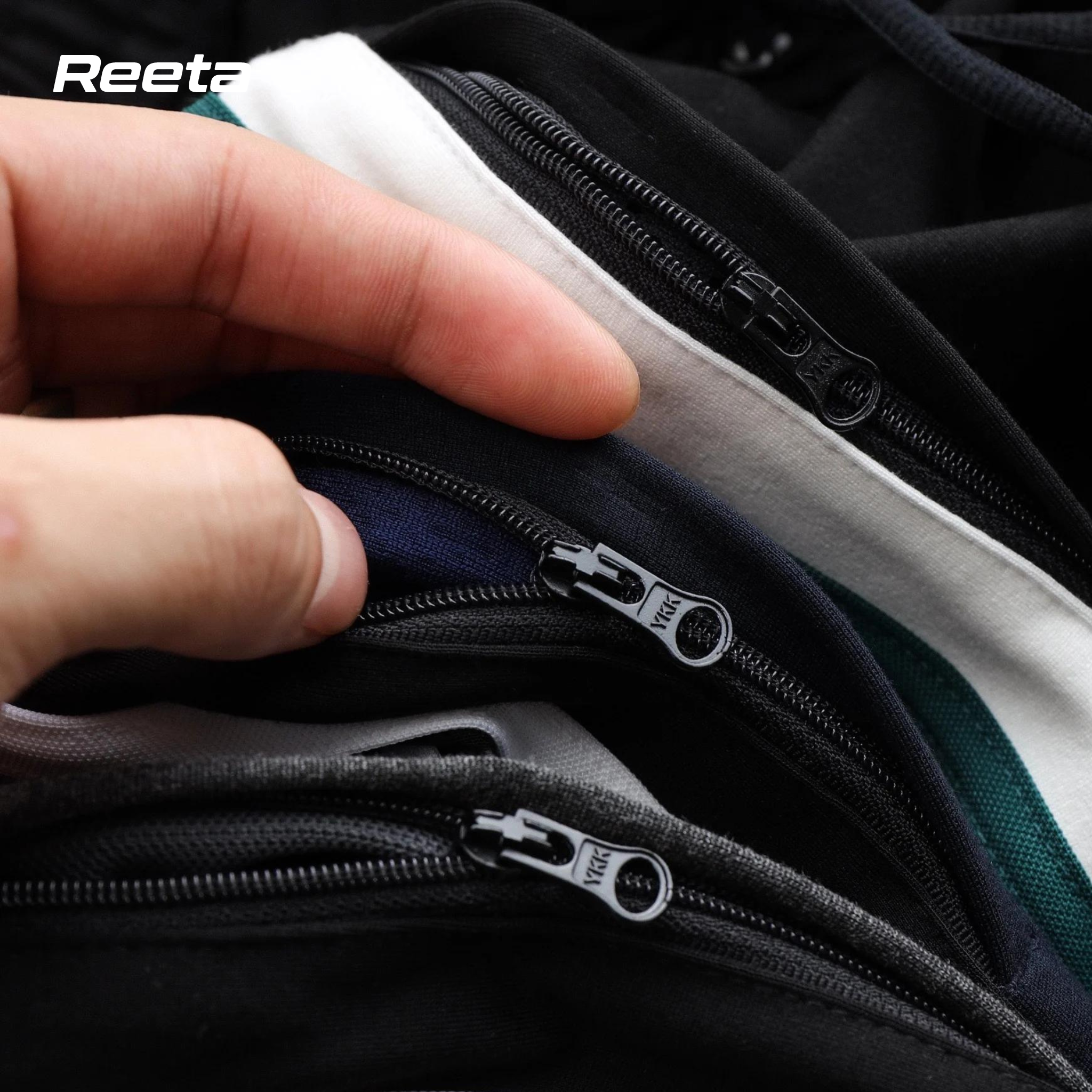 Quần Short thể thao nam REETA phiên bản cao cấp, logo thêu sắc nét có túi khóa tiện lợi - A1794
