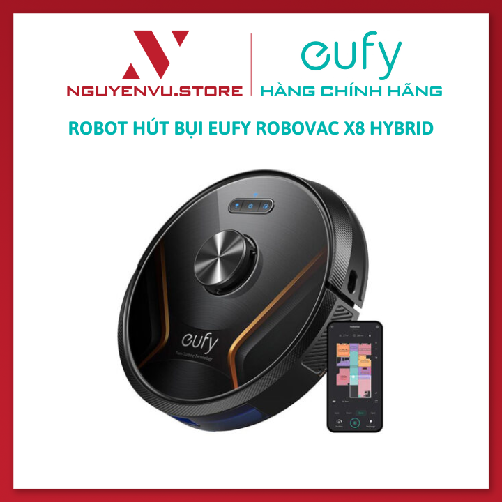 Robot hút bụi Eufy RoboVac X8 Hybrid - Hàng Chính Hãng