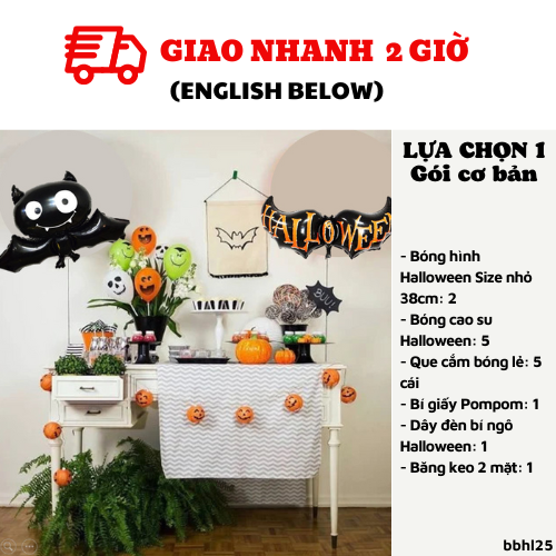 Bộ phụ kiện bong bóng trang trí Halloween bbhl25