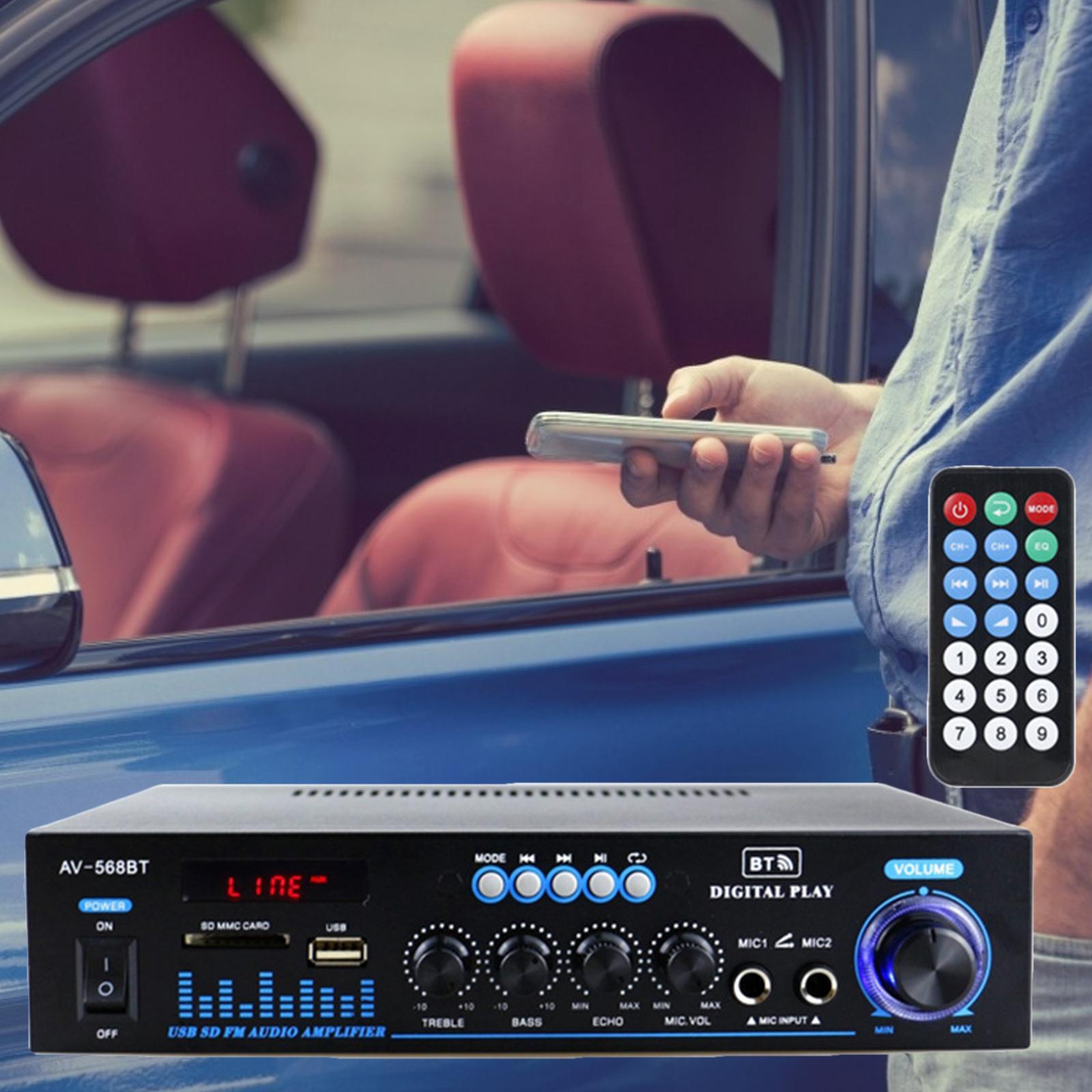 Wireless Bluetooth Audio 12V 220V w/LCD Display for Home Speakers