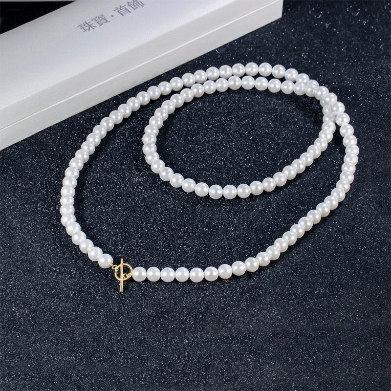 Vòng Cổ Ngọc Trai Size Hạt 8-9ly Dài 120cm Có Khóa OT, Vòng Cổ Ngọc Trai Nước Ngọt Tự Nhiên - Ngọc Trai Trường Thịnh