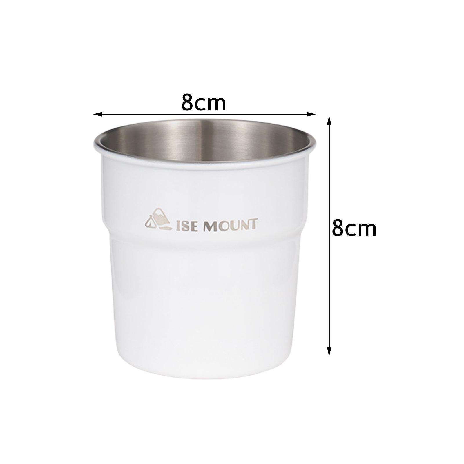 Camping Coffee Mug Stainless Steel Cup Drinking Glasses Ultralight Stackable Water Cup Travel Cup for Picnic Camping Campfire Travel Cooking