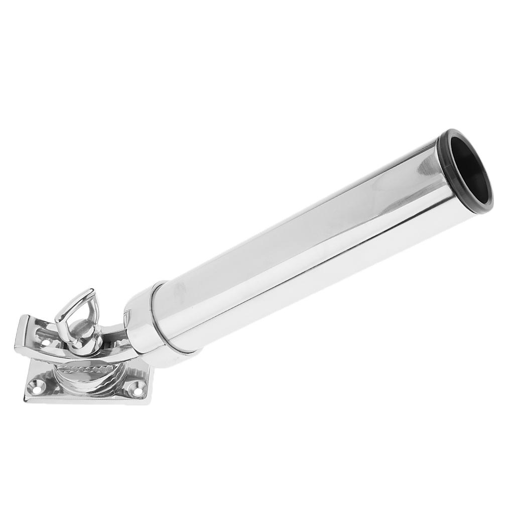 Stainless Steel Deck-Mount Adjustable Removable Fishing Rod Holder for Boats