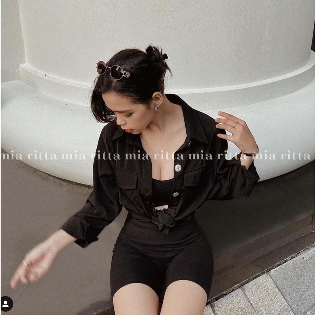 Quần biker short thun nữ legging đùi siêu co giãn chính hãng Mia Ritta Q368