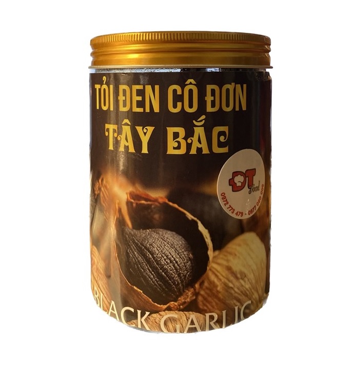 Tỏi đen cô đơn DTFood lên men tự nhiên theo công nghệ Nhật Bản 500G - THẢO DƯỢC TỐT CHO SỨC KHỎE