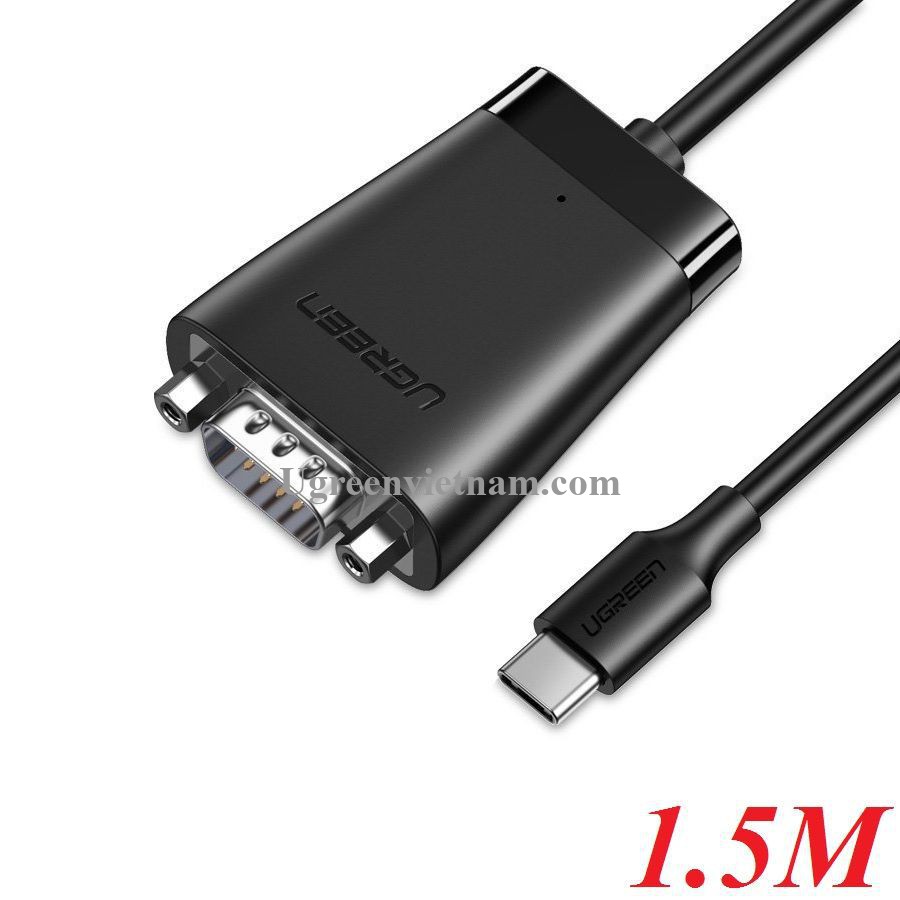 Cáp chuyển USB Type-C ra Rs232 cổng com 9 chân màu đen Ugreen 70612 - hàng chính hãng