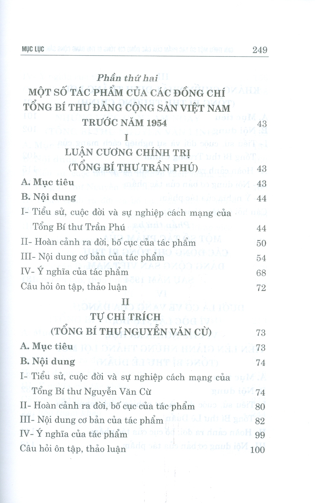 Giới Thiệu Một Số Tác Phẩm Của Các Đồng Chí Tổng Bí Thư Đảng Cộng Sản Việt Nam (Dành Cho Bậc Đại Học Hệ Chuyên Lý Luận Chính Trị)