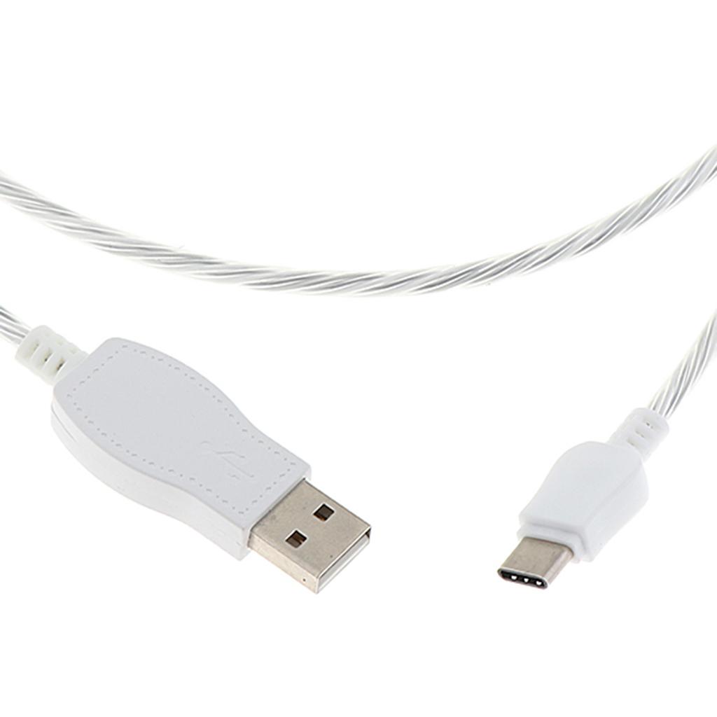 3.3ft LED Light Cable USB Type C Data Synchronization Cable Charging Cable for Mobile Phones